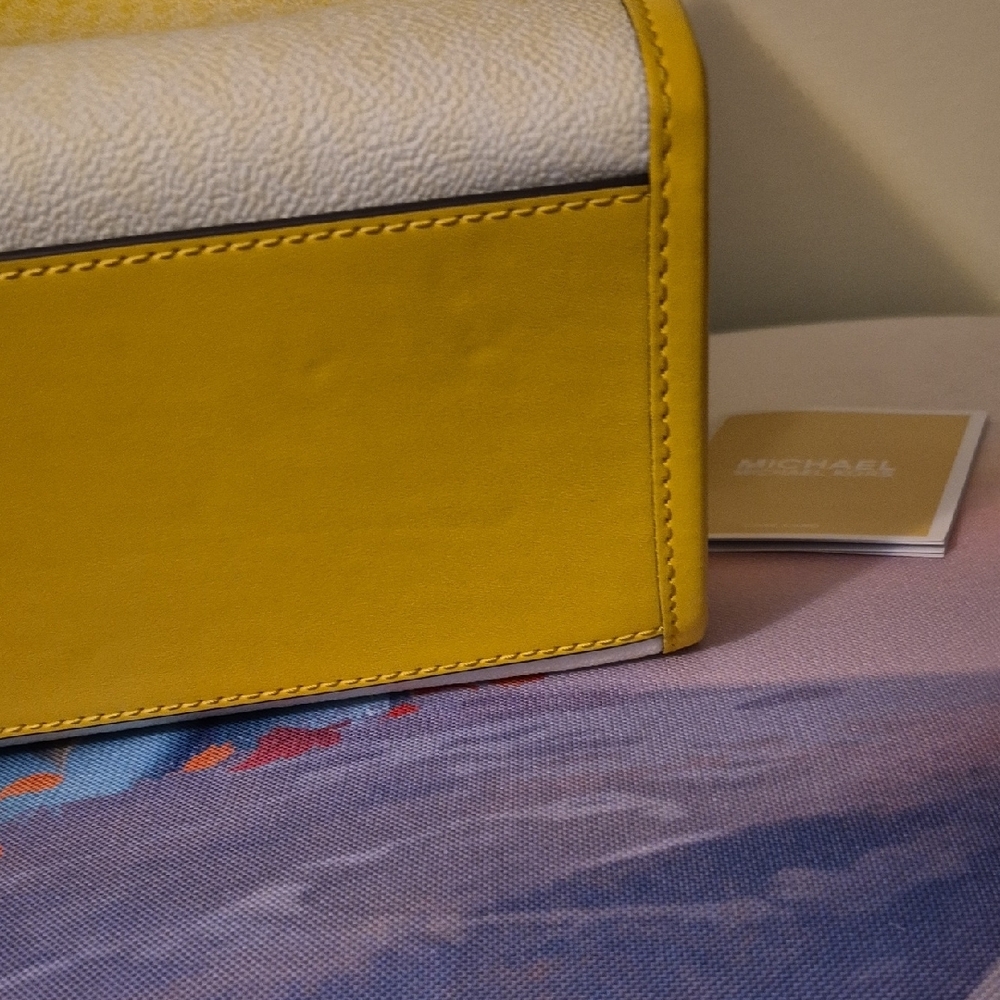 Michael Kors Vibrant Yellow and Cream Tote - Picture 11 of 13